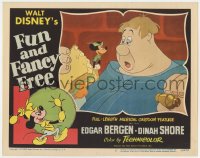 5m519 FUN & FANCY FREE LC #2 1947 giant finds tiny Mickey Mouse in his sandwich, Disney cartoon!
