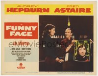 5m521 FUNNY FACE LC #3 1957 Fred Astaire shows sexy Audrey Hepburn a giant portrait of herself!
