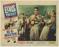 5m523 G.I. BLUES LC #5 1960 great image of Elvis Presley in uniform playing guitar with band!