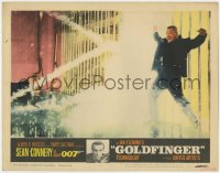5m538 GOLDFINGER LC #3 1964 Sean Connery as James Bond watches Oddjob get electrocuted on fence!