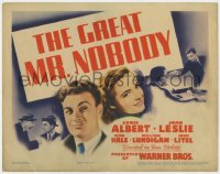 5m124 GREAT MR. NOBODY TC 1941 Eddie Albert's boss steals his ideas, Joan Leslie, Alan Hale, rare!