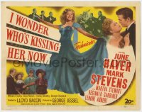 5m143 I WONDER WHO'S KISSING HER NOW TC 1947 full-length sexiest June Haver in flowing dress!