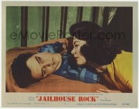5m572 JAILHOUSE ROCK LC #3 1957 Judy Tyler encourages Elvis Presley to try his voice on records!