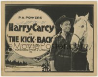 5m163 KICKBACK TC 1922 great c/u of Harry Carey smiling at his horse + art of moonlit mountains!