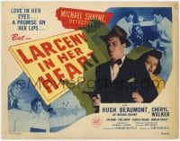 5m172 LARCENY IN HER HEART TC 1946 Hugh Beaumont as detective Michael Shayne, Cheryl Walker