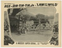 5m591 LAW OF THE WILD LC 1934 man narrowly escapes Rex King of Wild Horses, A Mascot Super-Serial!