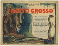 5m192 MATTO GROSSO TC 1933 image of hunter w/dead cats & art of huge snake!