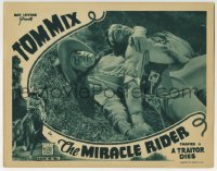5m621 MIRACLE RIDER chapter 11 LC 1935 c/u of Tom Mix fighting Native American, A Traitor Dies!