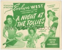 5m215 NIGHT AT THE FOLLIES TC 1947 barely-dressed hubba-hubba girl Evelyn 'Treasure Chest' West!