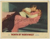 5m638 NORTH BY NORTHWEST LC #3 1959 Cary Grant & Eva Marie Saint kissing in train's upper berth!