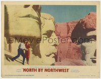 5m640 NORTH BY NORTHWEST LC #5 1959 classic image of Cary Grant & Eva Marie Saint on Mt. Rushmore!