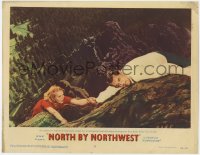 5m641 NORTH BY NORTHWEST LC #6 1959 c/u of Cary Grant helping Eva Marie Saint climb Mt. Rushmore!