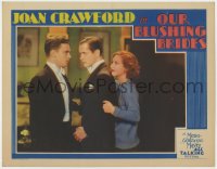 5m653 OUR BLUSHING BRIDES LC 1930 worried Joan Crawford by Robert Montgomery & Raymond Hackett!