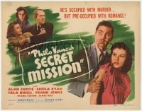 5m232 PHILO VANCE'S SECRET MISSION TC 1947 detective Alan Curtis is occupied with murder & romance!