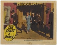 5m744 TEN CENTS A DANCE LC 1945 Joan Woodbury rushing from Merryland with soldiers!