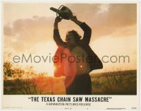 5m754 TEXAS CHAINSAW MASSACRE LC #3 1974 iconic horror image of Leatherface holding chainsaw!