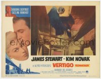 5m801 VERTIGO LC #7 R1963 Alfred Hitchcock classic, James Stewart on stairs in famous tower scene!