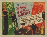 5m324 WAVE A WAC & A MARINE TC 1944 Elyse Knox, Ann Gillis, Sally Eilers, Marjorie Woodworth, Ames