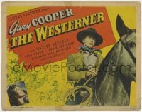 5m327 WESTERNER TC 1940 cool image of Gary Cooper on horseback, William Wyler cowboy classic!