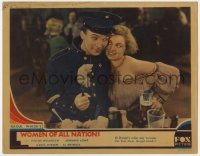5m814 WOMEN OF ALL NATIONS LC 1931 policeman El Brendel eating by pretty Marjorie White!