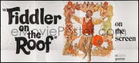 5p011 FIDDLER ON THE ROOF 24sh 1971 Norman Jewison, cool artwork of Topol & cast by Ted CoConis!