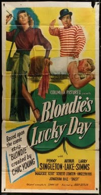 5p632 BLONDIE'S LUCKY DAY 3sh 1946 Penny Singleton, Arthur Lake as Dagwood Bumstead, different!