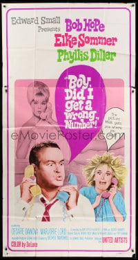 5p636 BOY DID I GET A WRONG NUMBER 3sh 1966 wacky Bob Hope & Phyllis Diller, sexy Elke Sommer!