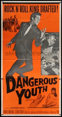 5p666 DANGEROUS YOUTH 3sh 1958 Frankie Vaughn is an Elvis-like star drafted in the Army!