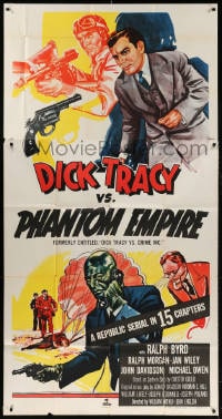 5p683 DICK TRACY VS. CRIME INC. 3sh R1952 Ralph Byrd detective serial, The Phantom Empire!
