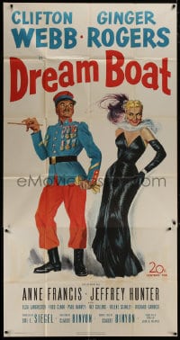 5p688 DREAM BOAT 3sh 1952 sexy Ginger Rogers was professor Clifton Webb's co-star in silent movies!