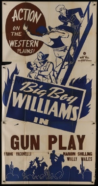 5p625 BIG BOY WILLIAMS 3sh 1940s Gun Play, action on the western plains, great cowboy art!