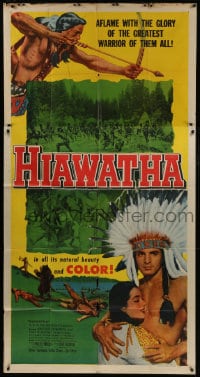 5p733 HIAWATHA 3sh 1953 Vince Edwards is the greatest Native American Indian warrior of them all!