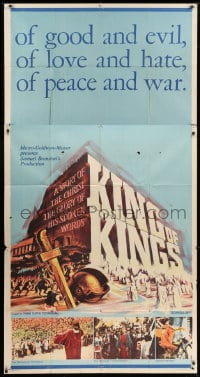 5p771 KING OF KINGS 3sh 1961 Nicholas Ray Biblical epic, Jeffrey Hunter as Jesus!