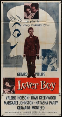 5p798 LOVER BOY 3sh 1955 Monsieur Ripois, Gerard Philipe is the glow in every woman's eye!