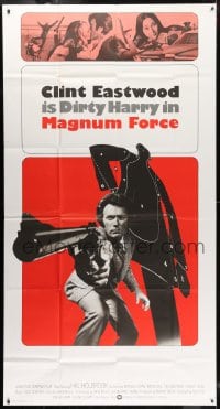 5p804 MAGNUM FORCE int'l 3sh 1973 Clint Eastwood is Dirty Harry pointing his huge gun!