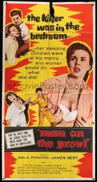 5p807 MAN ON THE PROWL 3sh 1957 sexy Mala Powers, the psycho sex maniac killer was in the bedroom!