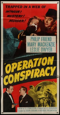 5p843 OPERATION CONSPIRACY 3sh 1957 they're trapped in a web of intrigue, mystery & murder!