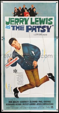 5p849 PATSY 3sh 1964 wacky image of star & director Jerry Lewis hanging from strings like a puppet!