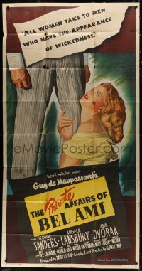 5p858 PRIVATE AFFAIRS OF BEL AMI 3sh 1947 sexy Angela Lansbury loves scoundrel George Sanders!