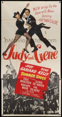 5p910 SUMMER STOCK 3sh 1950 full-length image of Judy Garland & Gene Kelly dancing together!