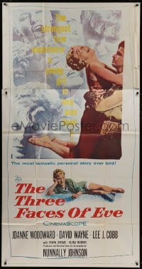 5p922 THREE FACES OF EVE 3sh 1957 David Wayne, Joanne Woodward has multiple personalities!