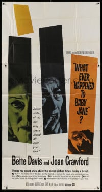 5p941 WHAT EVER HAPPENED TO BABY JANE? 3sh 1962 Bette Davis, Joan Crawford, Robert Aldrich