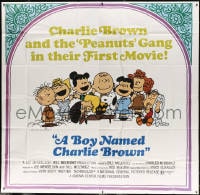 5p075 BOY NAMED CHARLIE BROWN 6sh 1970 baseball art of Snoopy & the Peanuts by Charles M. Schulz!