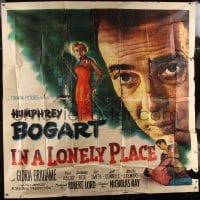 5p090 IN A LONELY PLACE 6sh 1950 Humphrey Bogart & sexy Gloria Grahame, Nicholas Ray, ultra rare!