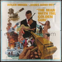 5p097 MAN WITH THE GOLDEN GUN West Hemi 6sh 1974 Roger Moore as James Bond by Robert McGinnis!