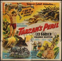 5p108 TARZAN'S PERIL 6sh 1951 Lex Barker in the title role, it had to be filmed in Africa, rare!