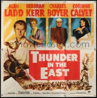 5p109 THUNDER IN THE EAST 6sh 1953 Alan Ladd, Deborah Kerr, Charles Boyer, Corinne Calvet, rare!