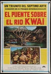 5p405 BRIDGE ON THE RIVER KWAI Argentinean R1970s William Holden, Alec Guinness, David Lean classic