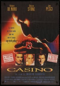 5p413 CASINO Argentinean 1996 Martin Scorsese, Robert De Niro with dice, Sharon Stone, Joe Pesci