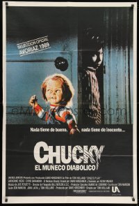 5p420 CHILD'S PLAY Argentinean 1989 different image of the creepy killer doll Chucky!
